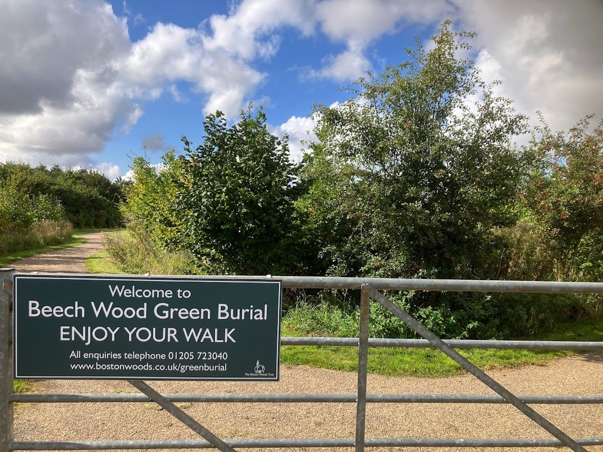 The entrance gate and welcome sign