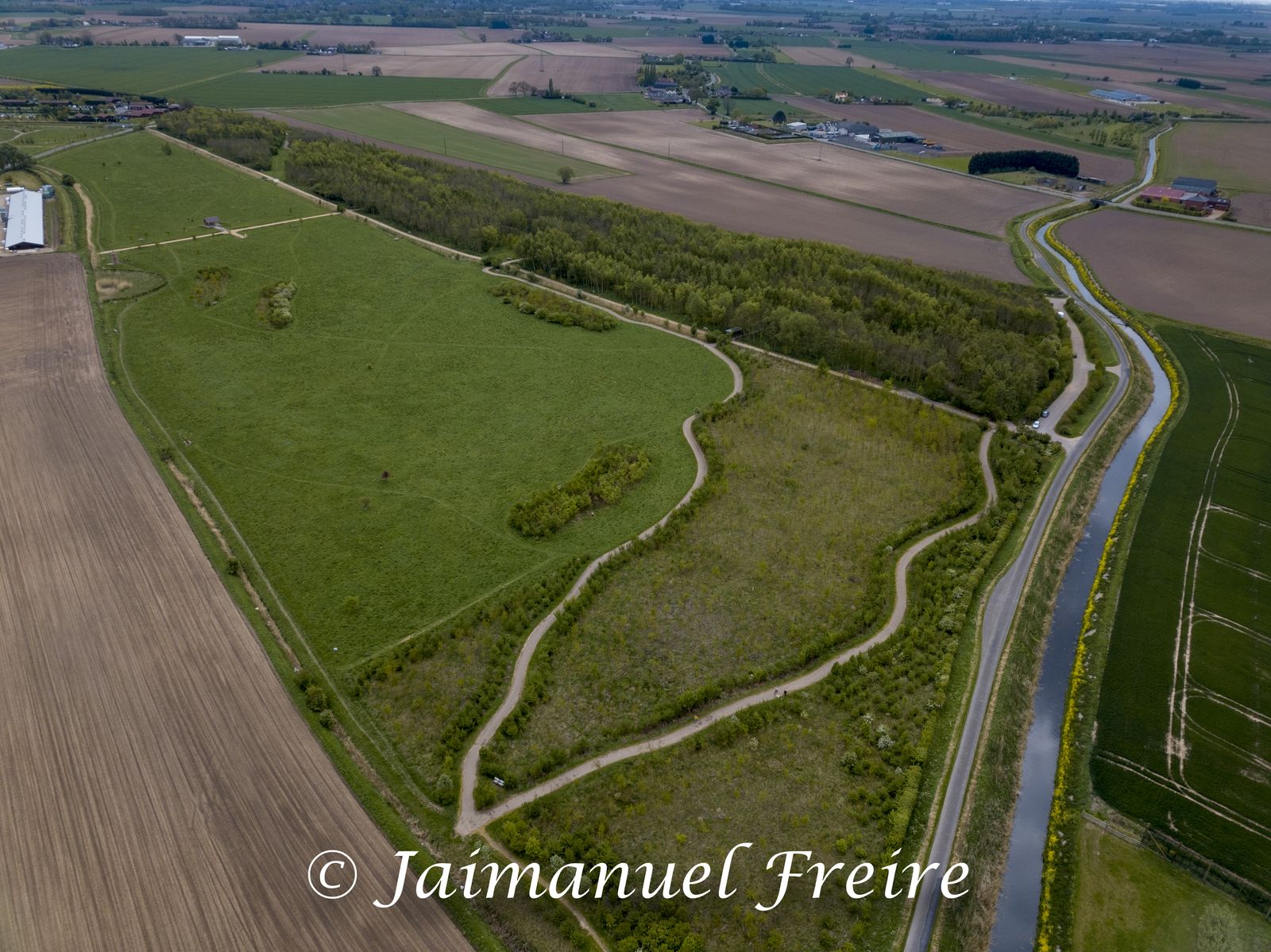 Aerial view of Sir Joseph Banks Country Park